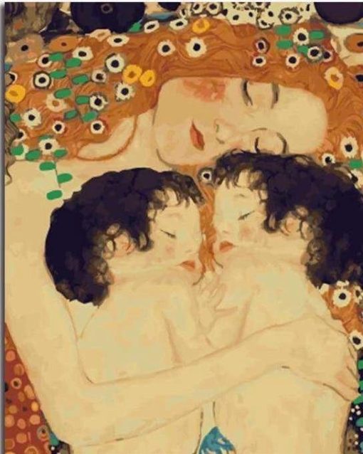 Paint-by-Numbers-Kits-for-Adults-DIY_Woman_Child_by_Gustav_Klimt-1