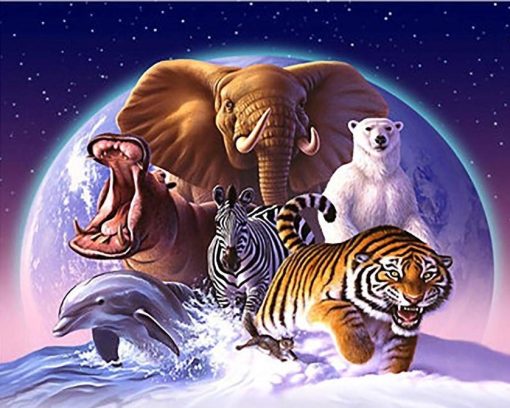 Painting-By-Numbers-Wall-Art-DIY-Zebra-Tiger-Dolphin-Elephant-Oil-Pictures-On-Canvas-Handpainted-Coloring