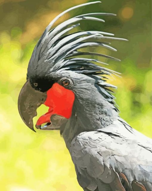Palm-cockatoo-bird-paint-by-numbers