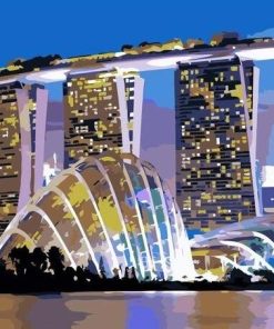 Singapore City Nightscapes Paint By Numbers