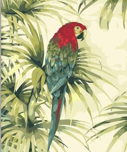 Red Head Parrot Birds Paint By Numbers