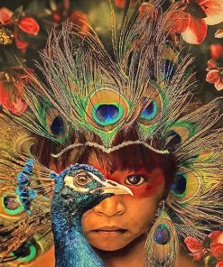 Asian Peafowl Boy Paint By Numbers
