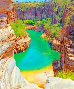 Pedreira Lagoa Azul Brazil Landscape Paint By Numbers