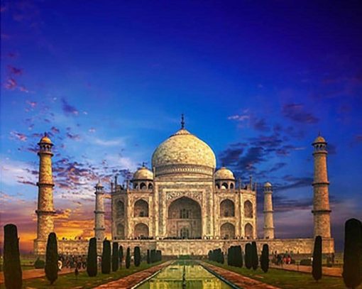 Peinture-la-main-Kits-acryliques-par-num-ros-dessin-coloriage-Taj-Mahal-b-timent-sur-toile-1