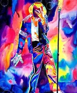 Colorful Michael Jackson Pop Art Paint By Numbers