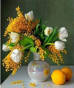 Yellow Lemon Flower Paint By Numbers