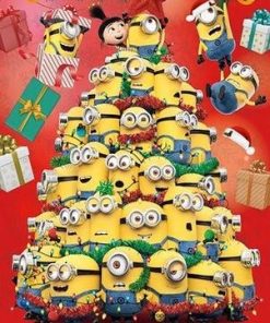 Minions Christmas Cartoon Paint By Numbers