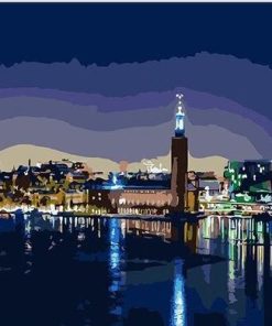 Winter Stockholm Cityscape Paint By Numbers