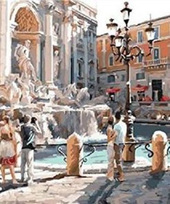 Beautiful Trevi Fountain Italy Paint By Numbers