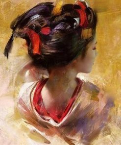 Japanese Geisha Woman Paint By Numbers