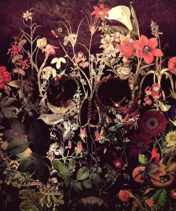 Colorful Skull Flower Paint By Numbers