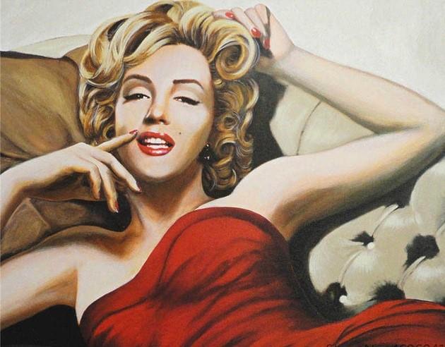 Marilyn Monroe Red Dress Paint By Numbers