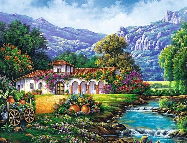 Finalizing the Mountain Landscape Nature Scenery Art