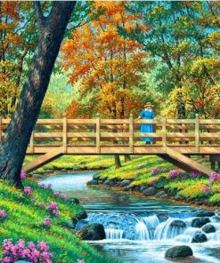Forest Wooden Bridge Paint By Numbers
