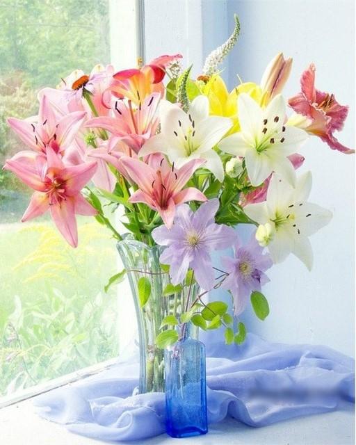 Finalizing the Colorful Flowers Vase artwork