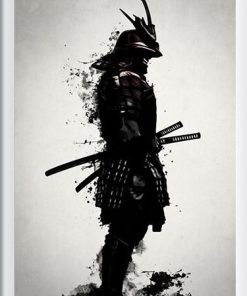 Japanese Swordsman Black and White Paint By Numbers
