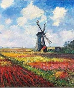 Countryside Fields Windmill Paint By Numbers