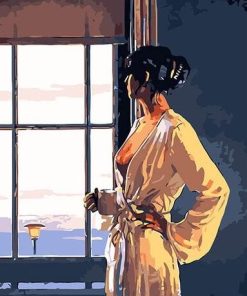 Beautiful Woman in Nightdress Paint By Numbers