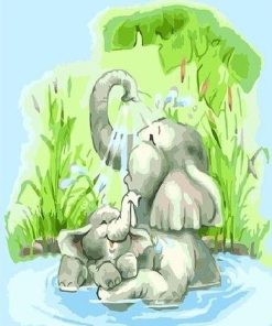 Elephant Wildlife Adventure Paint By Numbers