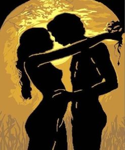 Romantic Couple Under Moonlight Paint By Numbers