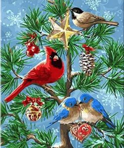 Christmas Avian Creatures Paint By Numbers