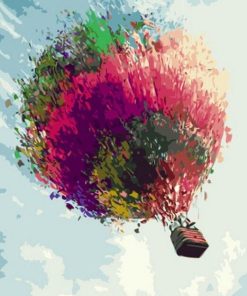 Hot Air Balloon Nature Scene Paint By Numbers