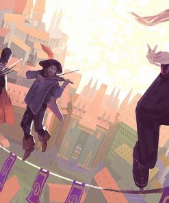 People Walking Tightrope Paint By Numbers