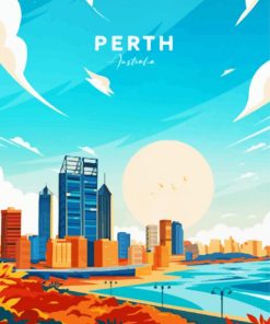 Perth Cityscape Paint By Numbers