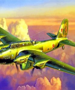 Petlyakov Pe 8 Military Airplane Paint By Numbers