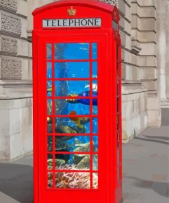 Red Phone Box Vibrancy Paint By Numbers