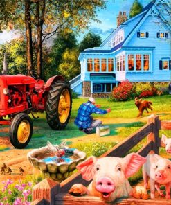 Pigs in the Farm Paint By Numbers