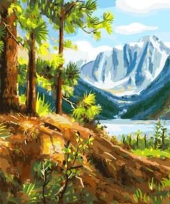 Pine Mountain Lake Hillside Paint By Numbers