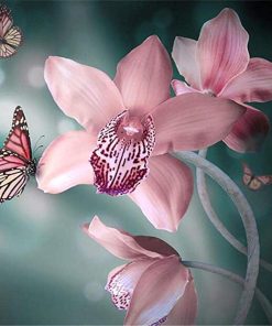 Pink Orchid Painting Kit Paint By Numbers