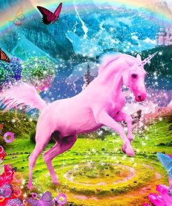 Pink Unicorn Paradise Paint By Numbers