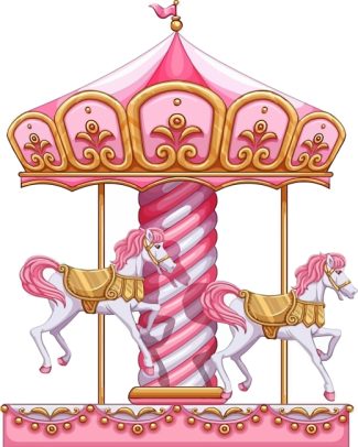 Pink Carousel Horse Painting Kit Paint By Numbers