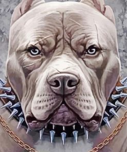 Colorful Pit Bull Artistry Paint By Numbers