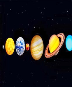 Planets in Space Paint By Numbers