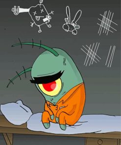 Plankton in Prison Scene Paint By Numbers