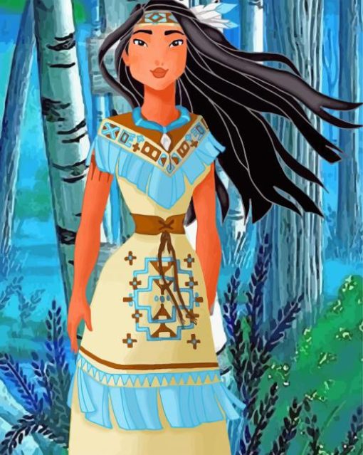 Pocahontas-Princess-paint-by-number