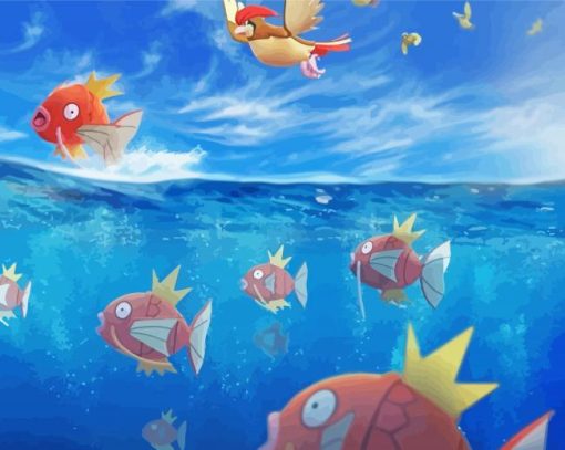 Pokemon-Go-Magikarp-paint-by-numbers