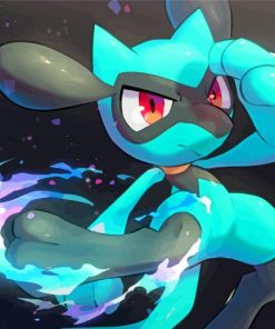 Riolu Pokemon Painting Kit Paint By Numbers