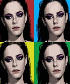 Kaya Scodelario Pop Art Paint By Numbers
