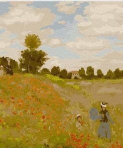 Poppy Landscapes Inspired by Monet Paint By Numbers