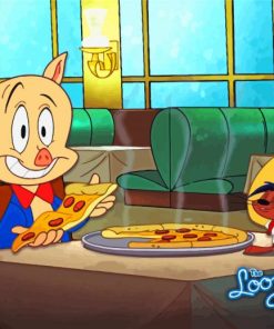 Porky Pig Cartoon Paint By Numbers