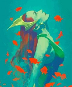 (Aqua Girl Masterpiece Paint By Numbers)