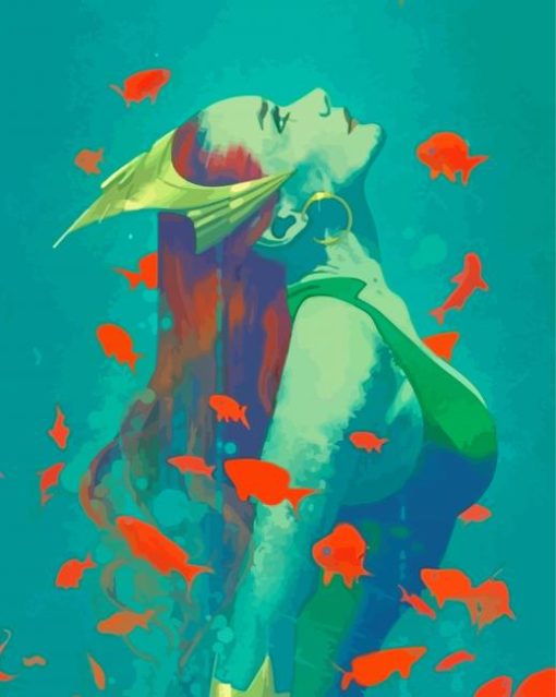 Powerful-Aquagirl-paint-by-number
