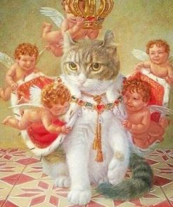 Prince Meow with Cherubs Paint By Numbers
