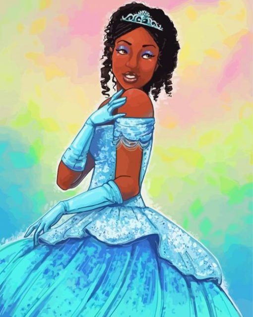 Princess-black-cinderella-paint-by-number