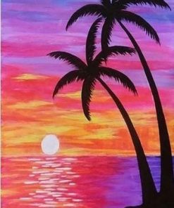 Purple Seascape Painting Paint By Numbers