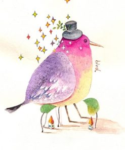 Purple Bird Paint By Numbers